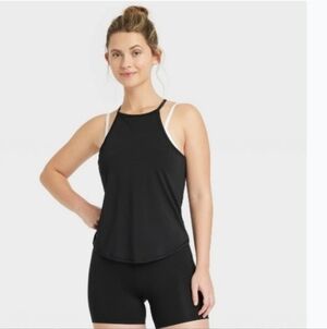 Black Sleeveless Athletic Top and Shorts Set